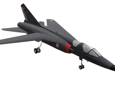 Dassault Mirage G8 Low-poly 3D model
