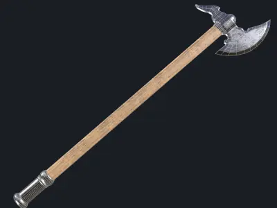 Battle axes Low-poly 3D model purchase
