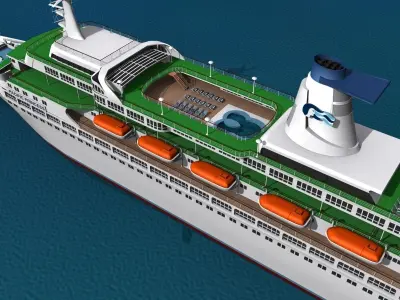 Cruise Ship Pacific Princess 3D model