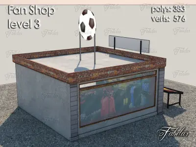 Fan Shop Low-poly 3D model purchase