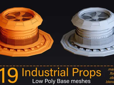 19- Industrial props 3D model