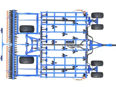 Soil Cultivator   Low-poly 3D model