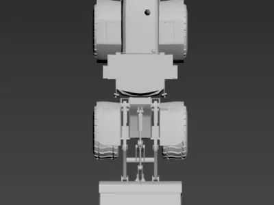Dozer vehicle Low-poly 3D model