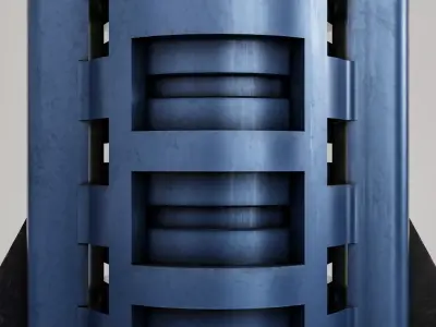 Scifi Industrial Prop Low-poly 3D model