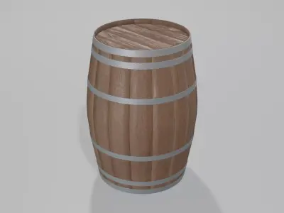 Heavy Toasted Bordeaux Barrel 3D model