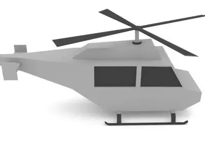 Helicopter Aircraft Low Poly Low-poly 3D model
