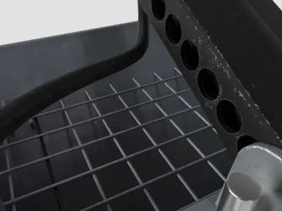 Fjaras back-mounted sand spreader 3D model