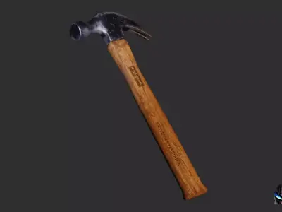 Claw Hammer Game Ready 3D Asset Low-poly 3D model