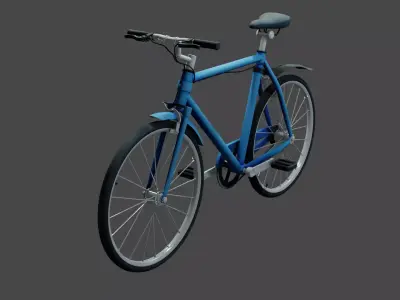 Bicycle Low-poly 3D model 17