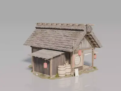 Traditional Japanese House 21 3D model