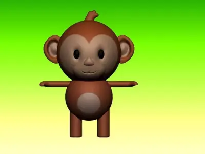 Monkey 3D model buy