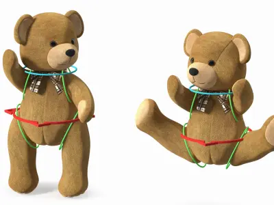 Teddy Bear Rigged for Cinema 4D 3D model