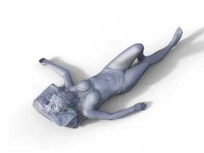 Figure Charlotte type D for ship model railway diorama 3D print model
