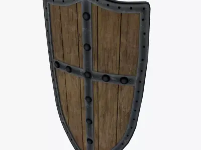 Medieval Shield V02 Low-poly 3D model