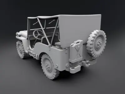 Jeep Willys MB Scale Model 3D print model