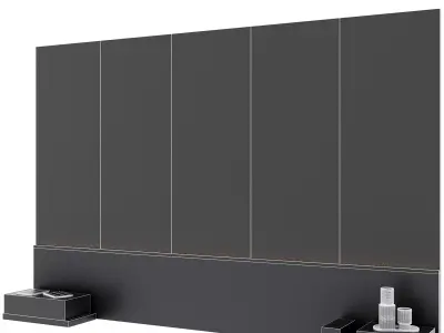 Headboard wall panel 016 Free 3D model