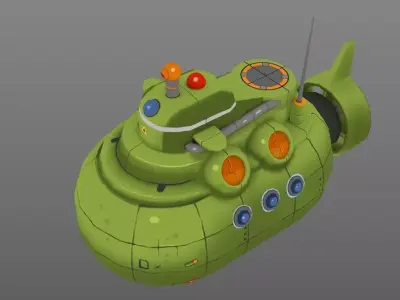 Submarine Free low-poly 3D model