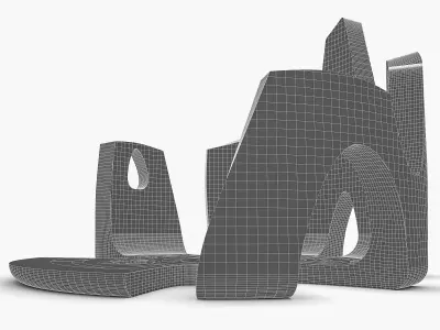 Skyscraper 03  Low-poly 3D model