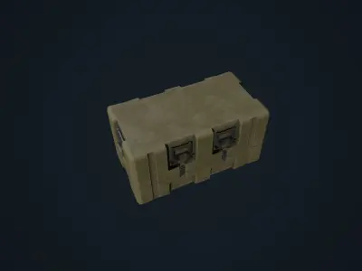 Stylized Low Poly Military Hard Case Low-poly 3D model