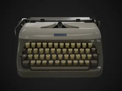 Typewriter Adler Primus Low-poly 3D model
