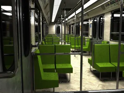 Vagon metro CDMX 3D model