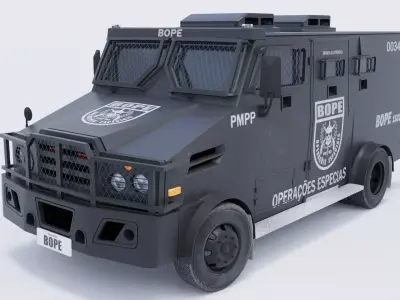Blindado BOPE Low-poly 3D model
