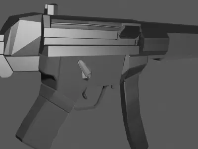 Mp5-LowPoly gun Free low-poly 3D model