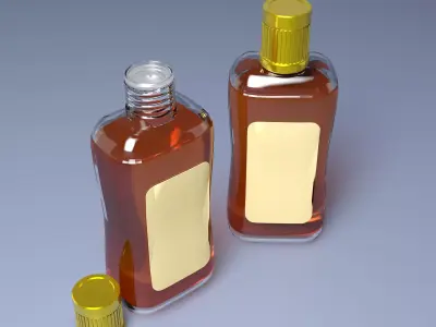 Plastic Bottle with Twist Cap  Realistic 3D Model 3D model