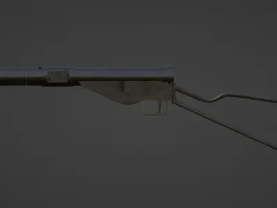 WW2 Sten MK 2 - Game Ready Low-poly 3D model