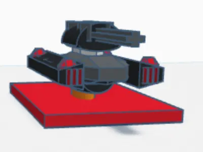 robotic attack tank 3D model