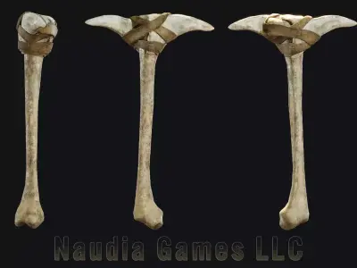 Bone Pickaxe Low-poly 3D model