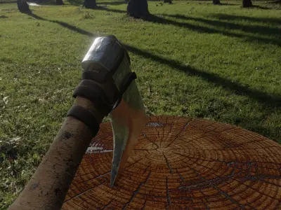 Viking Axe A 9th Century weapon 3D  Low-poly 3D model