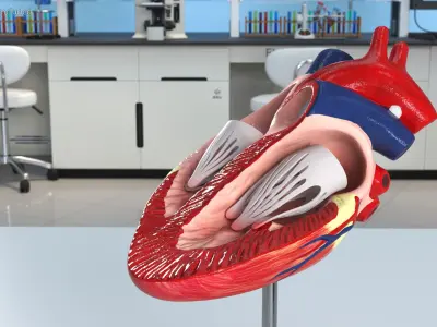  Canine Heart Anatomy Model On Stand 