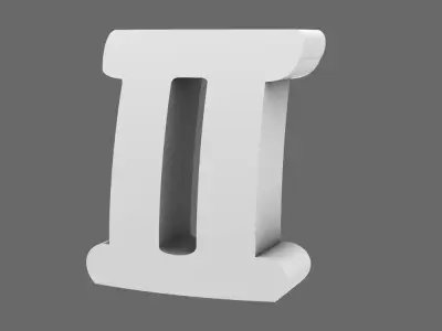 Space Knights DV04 Standard Roman Numeral 02 Shoulder Symbols 3D print model