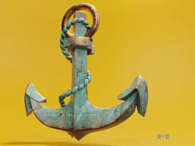 ship Anchor  Low-poly 3D model