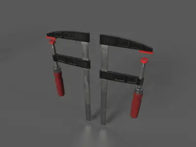 F-Clamp wrenches Low-poly 3D model