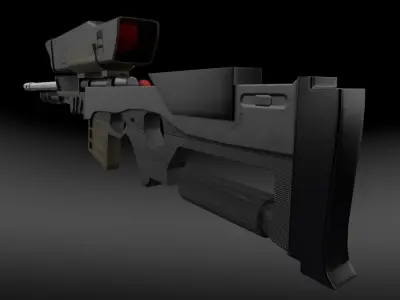 Sniper rifle 3D model 7