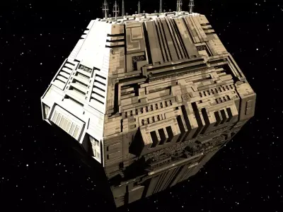Spaceport Station Hub High-Detail SciFi 3D model