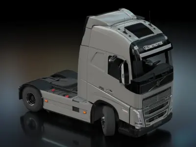 Volvo FH16 Trailer Collection Low-poly 3D model