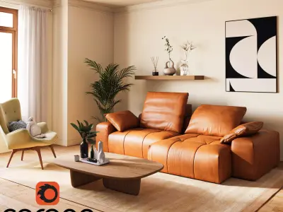 Cozy Living Room Interior Design 3D Model 3D model