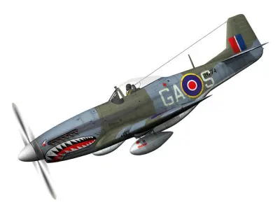 North American P-51K Mustang MK IV - RAF 3D model