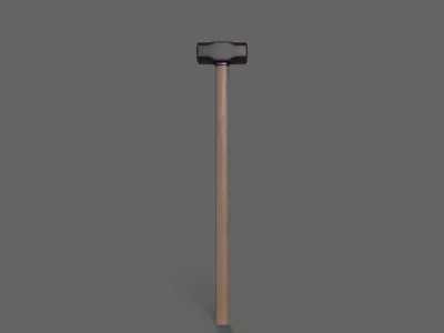 PBR Sledge Hammer V1a Low-poly 3D model