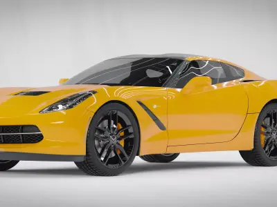 Corvette Stingray Realistic 3D Model Free 3D model