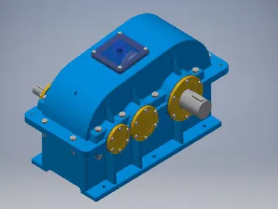 Two steps reduce gearbox  3D model