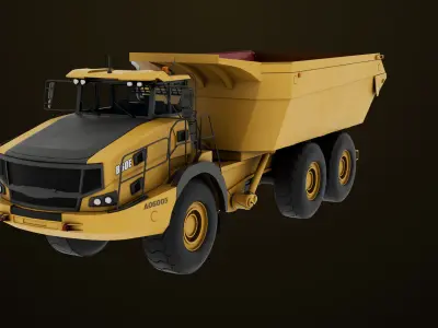 Generic Articulated Mining Truck 03 All PBR Textures Low-poly 3D model