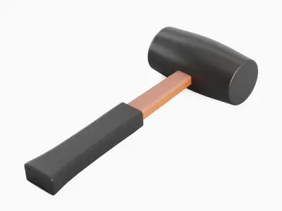 Rubber Mallet Set  Low-poly 3D model