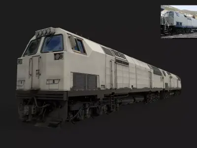 General Electric NJ2 diesel locomotive Low-poly 3D model