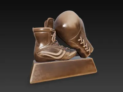 Classic boxing trophy 3D print model