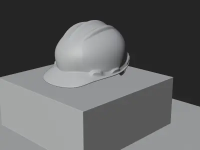 Dirty Helmet Low-poly 3D model