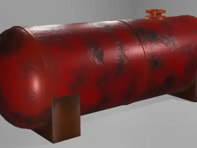 Low Poly Game-Ready LGP Tank Free low-poly 3D model